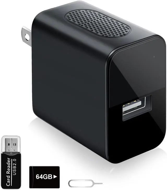 Main image of 64GB Small Nanny Cam Security Camera Charger,1080P Mini Camera with Night Vision Motion Detection