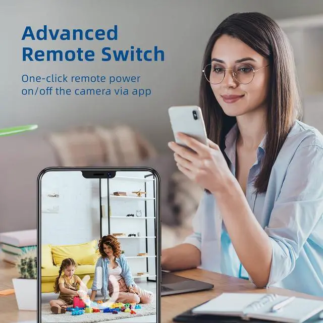 Alt view image 7 of 7 - Security Camera 4K Mini Wireless WiFi Indoor Cameras, AI Human Detection, Auto Night Vision, Cloud Storage, Up to 100 Days Standby Battery Life