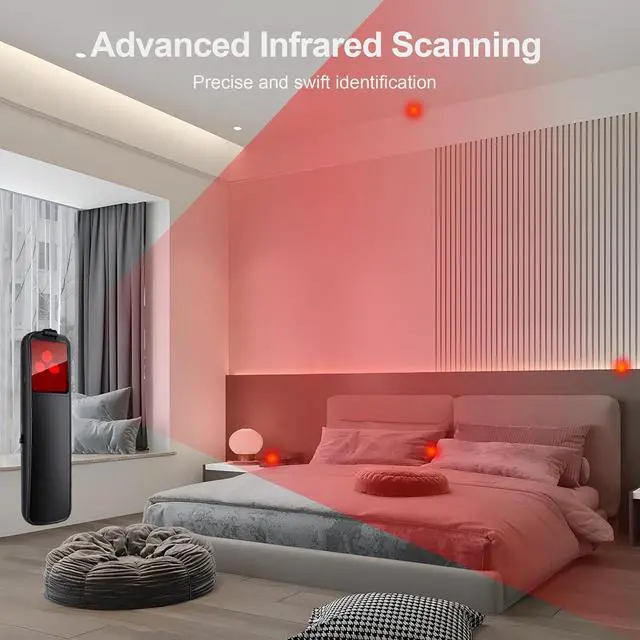 Alt view image 5 of 7 - Hidden Camera Detectors,GPS Tracker Detector,Camera Detector Spy Camera Finder,RF Detector,25H Working Time,Travel-Friendly Size(S600 Black)