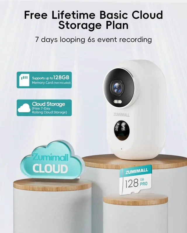 Alt view image 6 of 7 - ZUMIMALL 2K Security Cameras Wireless Outdoor, Magnetic Mount, 130° View Outdoor Camera Wireless, 2.4G WiFi Battery Camera Indoor/AI Detection/3MP Color Night Vision/2-Way Talk/Cloud/Alexa/IP66