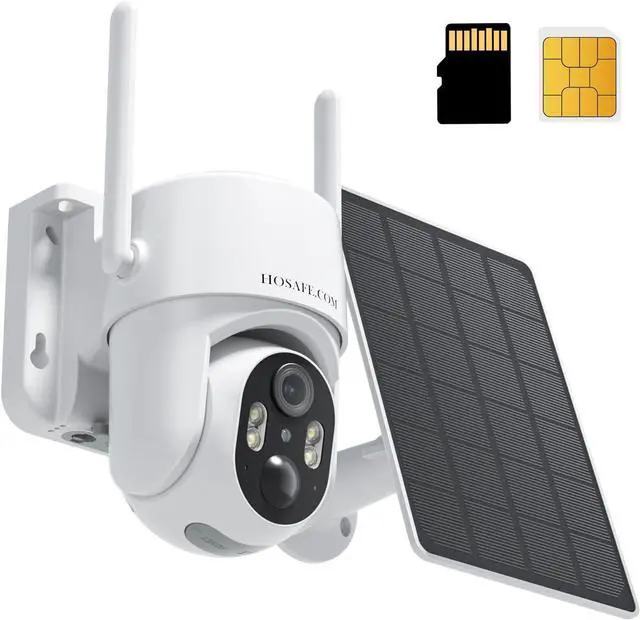Main image of 4G LTE Cellular Security Camera No Internet Needed, Solar No wifi Security Camera Outdoor Wireless With SIM Card Jobsite, 2K Color Night Version, 360 Live View, Motion Detection, 2-Way Audio
