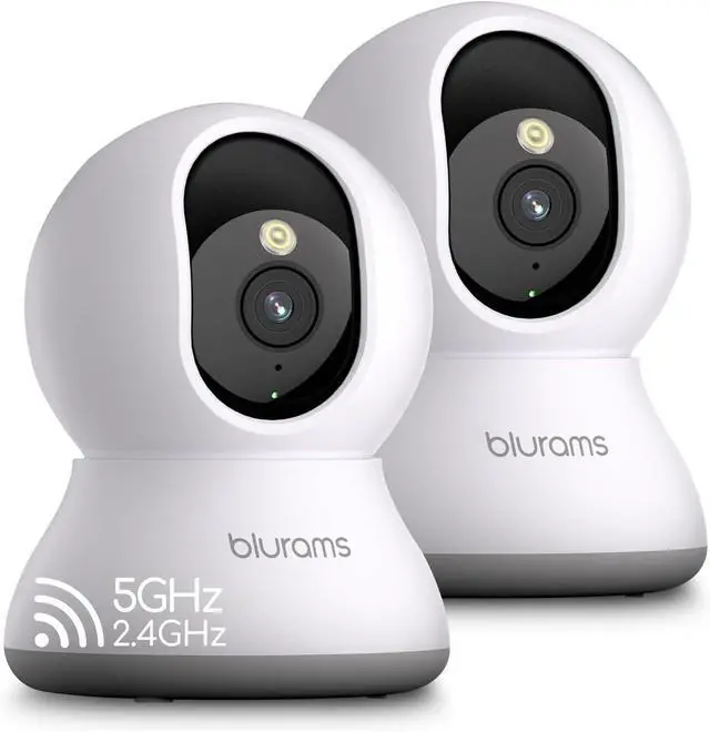Main image of blurams Cameras for Home Security, 2K Pet Camera with Phone App, 360° PTZ Indoor Cameras, 2-Way Talk, Motion Tracking, Color/IR Night Vision, Cloud&SD, Works with Alexa (2Pack, 5GHz/2.4GHz Dual-Band)