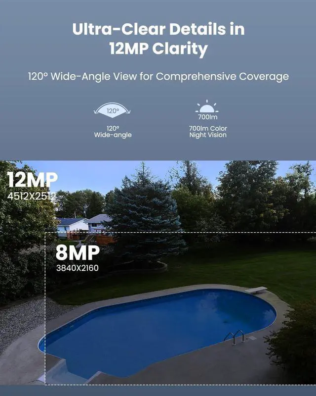 Alt view image 2 of 7 - REOLINK 12MP PoE IP Camera Outdoor, Bullet Surveillance Cameras for Home Security, Smart Human/Vehicle/Pet Detection, 700lm Color Night Vision, Two Way Talk, Up to 256GB microSD Card, RLC-1212A