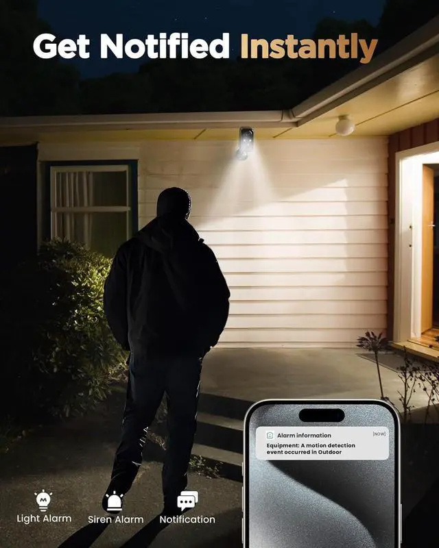 Alt view image 7 of 7 - Security Cameras Wireless Outdoor Battery: 2K WiFi Camera Indoor for Home Security System - CCTV Camera Waterproof Night Vision Camaras de Seguridad para Casa Inalambricas