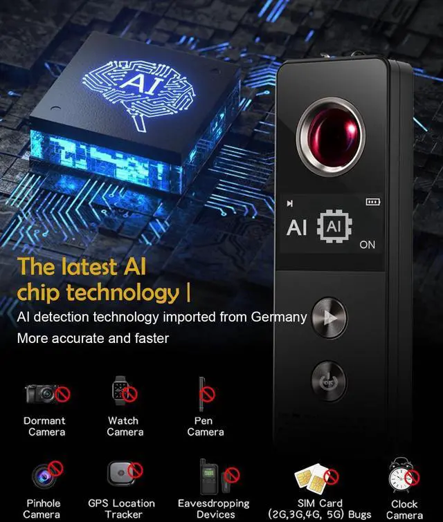 Alt view image 6 of 7 - Hidden Camera Detector & Bug Detector - Hidden Devices Detector for Hidden Camera, GPS Tracker, Listening Device & Bug, Privacy Protection Tool for Hotel, Office, Airbnb, Bathroom (Medium)