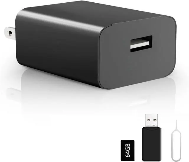 Main image of 64GB Mini Camera 1080P Security Camera Nanny Cam with Night Vision and Motion Detection for Indoor and Home, No WiFi