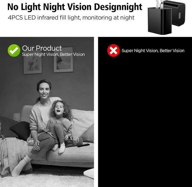 Alt view image 3 of 7 - 64GB Mini Camera 1080P Security Camera Nanny Cam with Night Vision and Motion Detection for Indoor and Home, No WiFi
