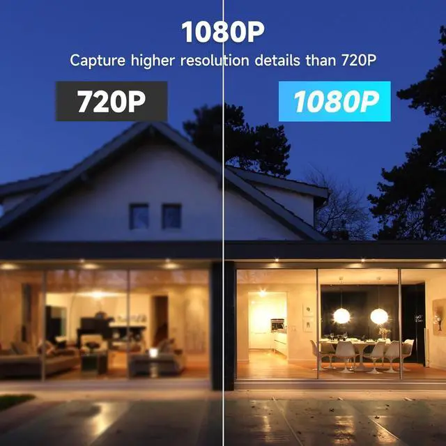 Alt view image 4 of 7 - 1080P Security Camera Wired, 2.4G/5G WiFi Home Surveillance Cam with 360° Pan/Tilt, Color Night Vision, Motion Detection, 2-Way Audio, SD/Cloud Storage, Compatible with Alexa