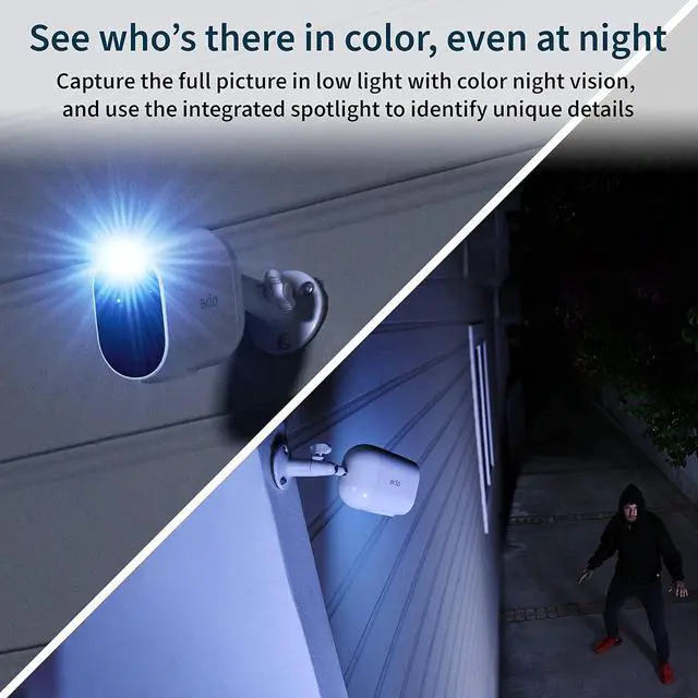 Alt view image 2 of 7 - Arlo Essential Spotlight Camera - Wireless Security, 1080p Video, Color Night Vision, 2 Way Audio, White - VMC2030,1 Count (Pack of 1)
