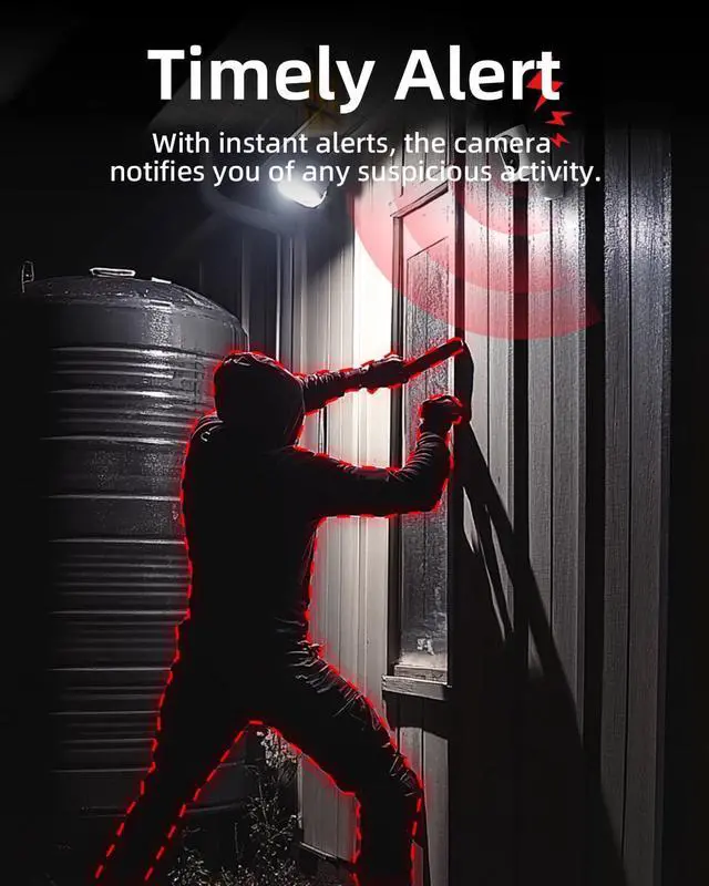 Alt view image 3 of 7 - virtavo VistaFlask 2K Security Cameras Wireless Outdoor, Battery Powered, AI Motion Detection, for Home Security, Starlight Lens for Colorful Night Vision, 2-Way Audio, Weatherproof, Cloud/SD Storage