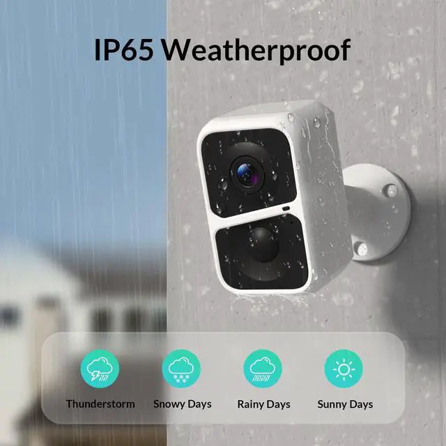 Alt view image 2 of 6 - Vicohome 2K Wireless Battery-Powered WiFi Security Camera with SD Card