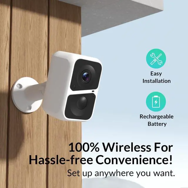 Alt view image 3 of 6 - Vicohome 2K Wireless Battery-Powered WiFi Security Camera with SD Card