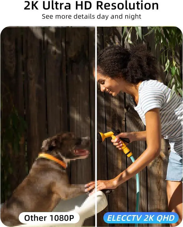 Alt view image 7 of 7 - 5G/2.4G WiFi Security Cameras Wireless Outdoor, 2K 5G Security Camera with AI Motion Detection, Color Night Vision, Siren, IP65, 2-Way-Audio, Support Alexa&Google Assistant, Cloud/SD (1)