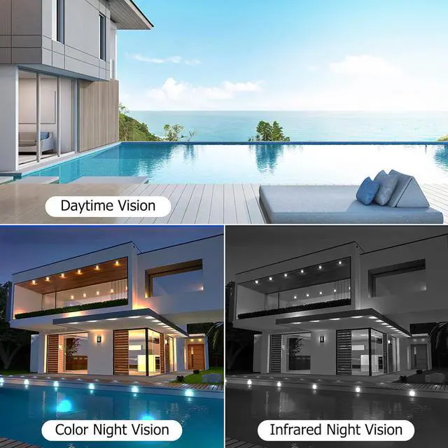 Alt view image 7 of 7 - Uniter 4K Solar Security Cameras Wireless Outdoor, 5G/2.4G WiFi PTZ Camera Battery Powered, 360°View Home Security Systems with Color Night Vision/Spotlight Siren/PIR Sensor/Auto Human Tracking/IP66
