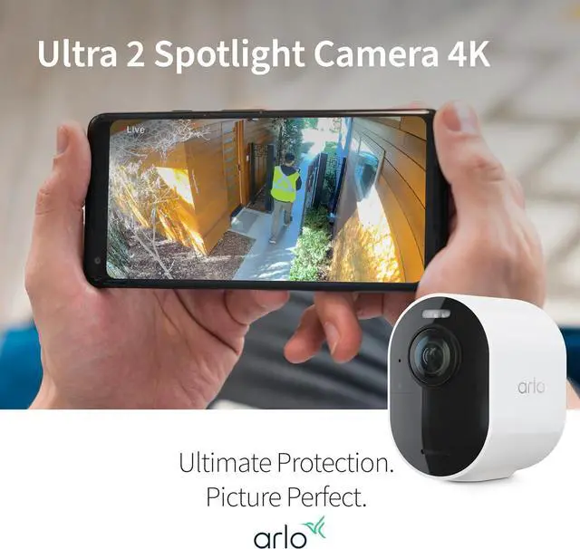 Alt view image 7 of 7 - Arlo Ultra 2 Spotlight Camera 4K HDR (Camera only, SmartHub Sold Separately & is Required to Operate | Wireless Home Security Camera | Color Night Vision, Motion Sensor, 180º View, 2-Way Audio, Black