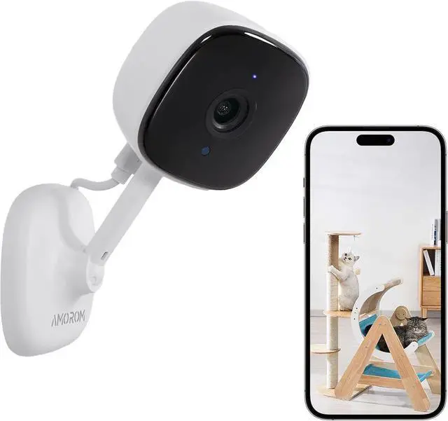 Main image of WiFi Indoor Camera for Home Security, 24/7 Recording Camera for Office/House/Apartment, Cloud & SD Card Storage, 2-Way Audio, Night Vision, AI Motion Detection, Alexa/Google Assistant Supported