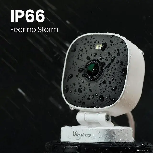Alt view image 5 of 7 - Vimtag Security Camera Outdoor 2.5K, 2.4G/5G Smart Wi-Fi Cameras for Home Security with Color Night Vision, Motion Activated Spotlight/Siren, IP66,2-Way Audio, Support Cloud/512G SD Card Storage,Wired