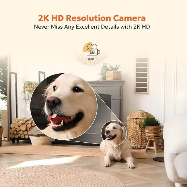 Alt view image 2 of 7 - owltron Indoor Security Camera, 2K Cameras for Home Security with Motion Detection, Pet Cam & Baby Monitor with Night Vision, 2.4 GHz WiFi Two-Way Talk, Cloud/SD Storage, Works with Alexa