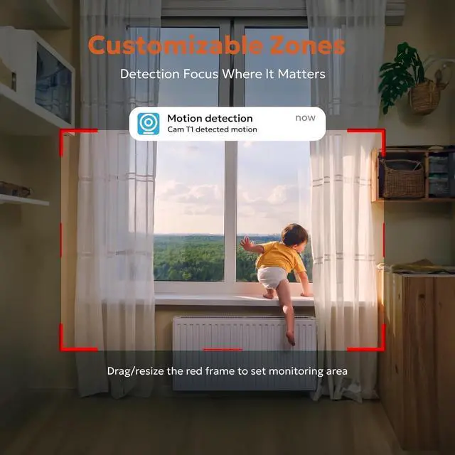 Alt view image 3 of 7 - owltron Indoor Security Camera, 2K Cameras for Home Security with Motion Detection, Pet Cam & Baby Monitor with Night Vision, 2.4 GHz WiFi Two-Way Talk, Cloud/SD Storage, Works with Alexa