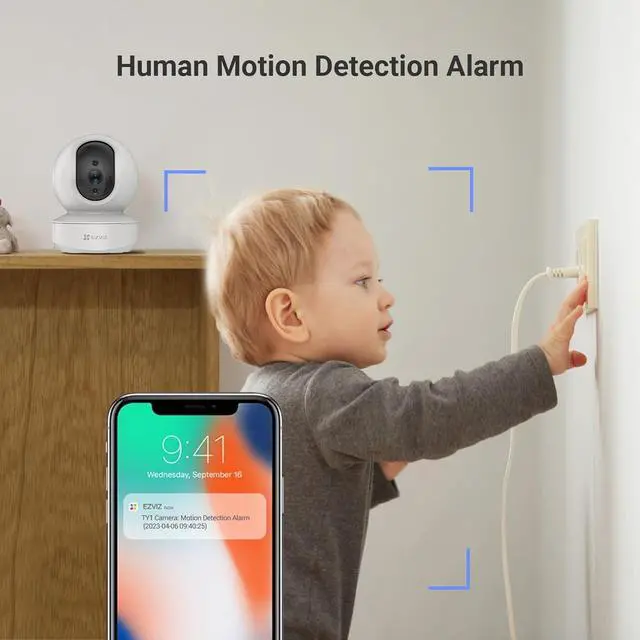 Alt view image 7 of 7 - EZVIZ C6N 3MP Indoor WiFi Pan & Tilt Camera, Motion Detection with H.265 Video Technology, Smart Tracking, Smart Night Vision, Two-Way Talk - White