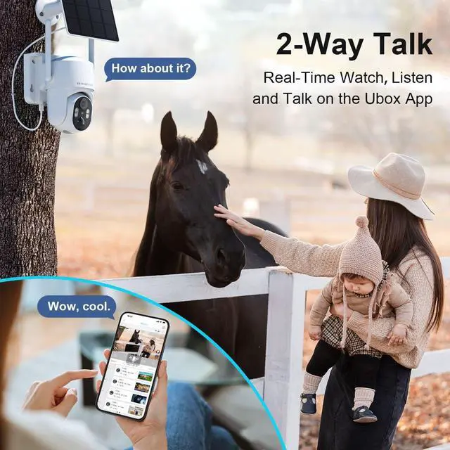 Alt view image 6 of 7 - No WIFI Security Camera No Internet Needed, 4G LTE Cellular Security Camera Outdoor Wireless, Cell Camera with SIM Card, PIR Sensor, 2K Color Night Vision, SD/Cloud, 2-Way Talk, IP66 Waterproof