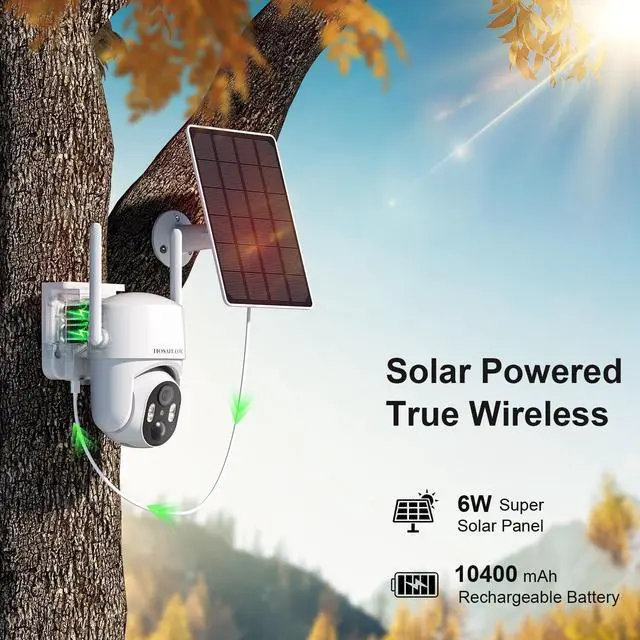Alt view image 4 of 7 - No WIFI Security Camera No Internet Needed, 4G LTE Cellular Security Camera Outdoor Wireless, Cell Camera with SIM Card, PIR Sensor, 2K Color Night Vision, SD/Cloud, 2-Way Talk, IP66 Waterproof