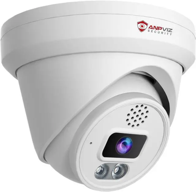 Main image of Anpviz 4K IP PoE Camera, PoE Turret Security Camera Outdoor with Built-in Mic & Speaker, Human Vehicle Detection, 100FT Smart Color Night Vision, 8MP(3840x2160), Up to 256GB SD Card, NDAA Compliant