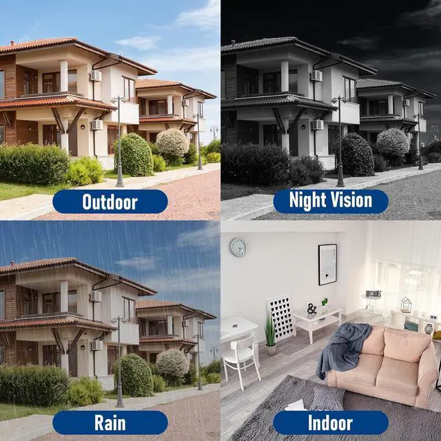 Alt view image 6 of 7 - R-Tech 2MP TVI Turret Dome Camera with Matrix IR Night Vision, 4-inch Security Analog Camera, IP 67 Outdoor Weatherproof, Full Metal Housing, 4-in-1 AHD/CVBS/CVI/TVI - 2.8mm Fixed Lens