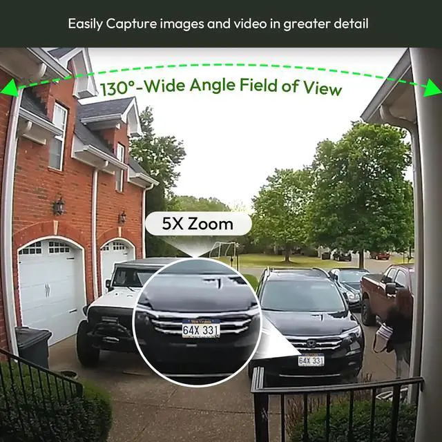 Alt view image 6 of 7 - 2K Solar Camera Outdoor Wireless, 2.4/5 Ghz WiFi Cameras for Home Security,130°-Wide View,Color Night Vision, IP65 Waterproof,2-Way Audio,Cloud/SD, Support Alexa