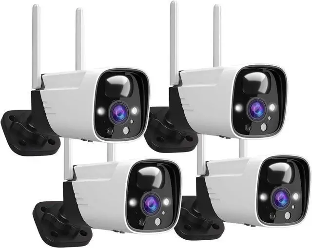 Main image of Rraycom 2K Security Camera Outdoor with Full Color Night Vision, 3MP Bullet Surveillance Cameras with Motion Detection and Siren, 2-Way Talk, 180-Day Battery Life, IP66, Cloud&SD Card, No Monthly fee