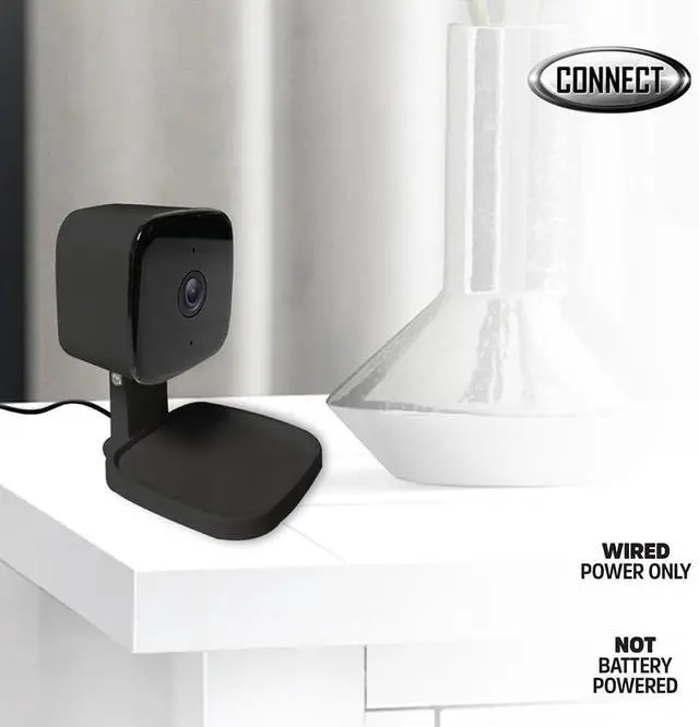 Alt view image 3 of 6 - Energizer Smart 2K QHD Security Camera, Wired Indoor 2.4Ghz Wi-Fi Camera, 2-Way Audio, Night Vision, Motion Detection & Instant Alerts, App Control, Cloud & Micro SD Storage, Foldable for Privacy