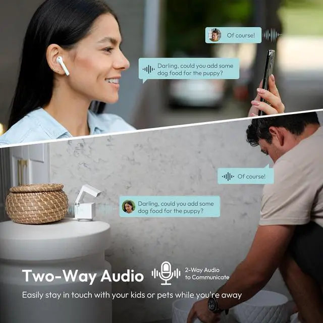 Alt view image 6 of 7 - Genie S 2.7K HD Indoor Security Camera with 6X Zoom, 2-Way Audio, Privacy Protection, Motion Tracking for Baby & Pet, 350° Pan & 135° Tilt, 32GB Local Storage, Compatible with Alexa