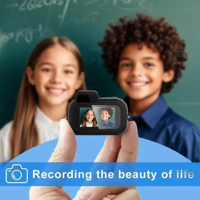 Alt view image 2 of 6 - Keychain Camera, World's Smallest 1080P HD Mini Camera, Retro Portable Mini, 100 Mins Battery Life, for Students, Kids (32G)