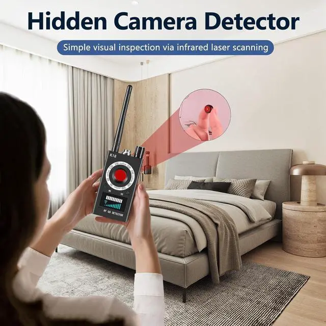 Alt view image 2 of 6 - JMDHKK Hidden Camera detectors,Bug detectors,Portable Signal Detector, Camera Finder for Listening Device Hidden Camera in Office or Hotel or Business Meeting or carGray