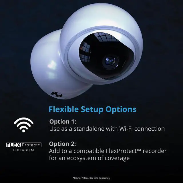 Alt view image 5 of 7 - Night Owl Indoor Plug-in Wireless 3MP Deterrence Camera with Pan, Tilt and 2-Way Audio