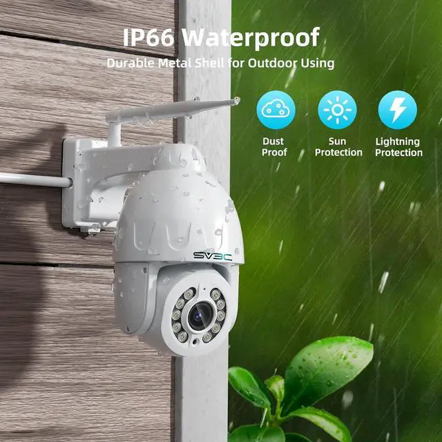 Alt view image 7 of 7 - SV3C 5X Zoom PTZ Security Camera Outdoor - 5MP WiFi IP Camera with Auto Tracking and Siren, 2-Way Audio, 24/7 Recording, Full Color Night Vision, IP66 Weatherproof, ONVIF, Cloud&SD Card Storage