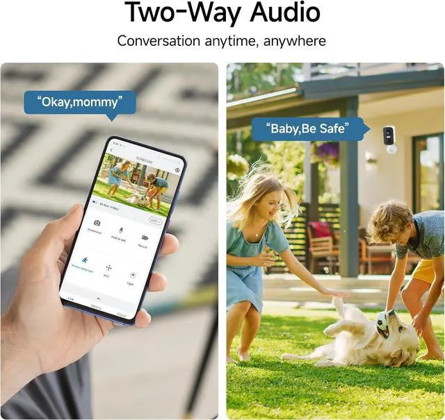 Alt view image 7 of 7 - fanxiang 2K Wireless Security Camera Outdoor with Solar Panel & 64GB Card, Rechargeable Battery Camera Wireless WiFi, 300° Pan Rotating, PIR, Color Night Vision, AI Motion Detection, 2-Way Audio, IP65