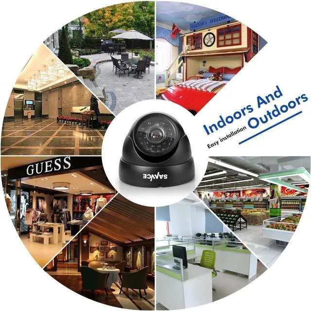 Alt view image 4 of 6 - SANNCE 960H Dome Security Camera, 800TVL CCTV Surveillance Camera with 100ft Night Vision, IP66 Waterproof for 960H,720P,1080P,5MP,4K Analog Security DVR, No Power Supply and Cable, Only a Camera