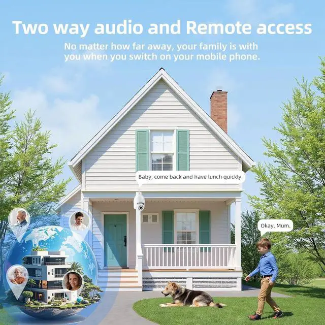 Alt view image 4 of 7 - SV3C 5X Zoom PTZ Security Camera Outdoor - 5MP WiFi IP Camera with Auto Tracking and Siren, 2-Way Audio, 24/7 Recording, Full Color Night Vision, IP66 Weatherproof, ONVIF, Cloud&SD Card Storage
