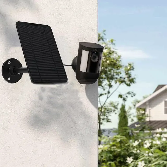 Alt view image 3 of 7 - Solar Panel Compatible with Ring, 6W for Stick Up Cam, Stick Up Cam Pro, Spotlight Cam Plus, Spotlight Cam Pro - Black