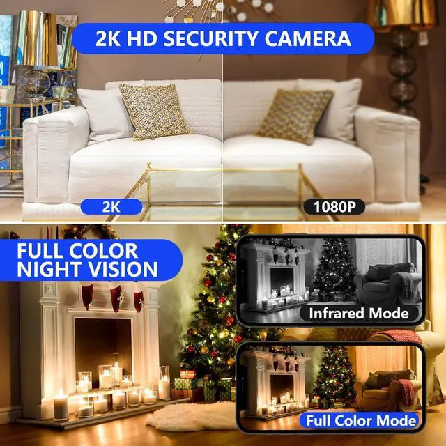 Alt view image 4 of 7 - Light Bulb Camera 2 Pack,5g Dual Band Bulb Camera,WiFi 6 Light Bulb Camera Pack of 2, 2.4G/5G WiFi Light Bulb Camera, Home Secuirty Socket Camera,360 Degree Panoramic Camera 2pcs