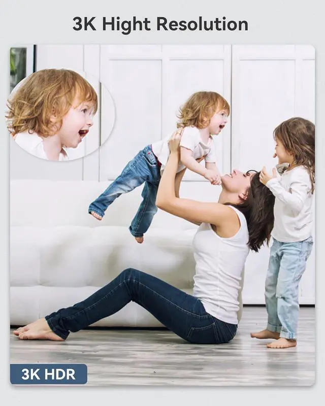 Alt view image 2 of 7 - FOSCAM 3K 5MP Security Camera Indoor, 2.4g & 5g WiFi Magnetic Mini Dog/Cat/Pet/Baby Camera, Smart Motion Detection, 20X Zoom, 2-Way Audio, Night Vision, Home Monitor Compatible with Alexa & Google