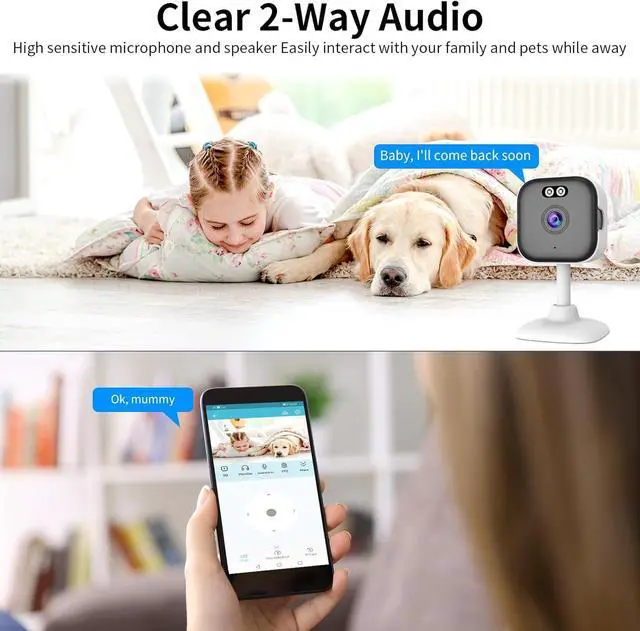 Alt view image 6 of 7 - VSTARCAM Cameras for Home Security Indoor,2K Indoor Camera,Plug-in Security Camera Indoor,Color Night Vision,Two-Way Audio,AI Motion Detection,Baby Monitor,2.4G&5G WiFi,SD/Cloud Storage,4X Zoom
