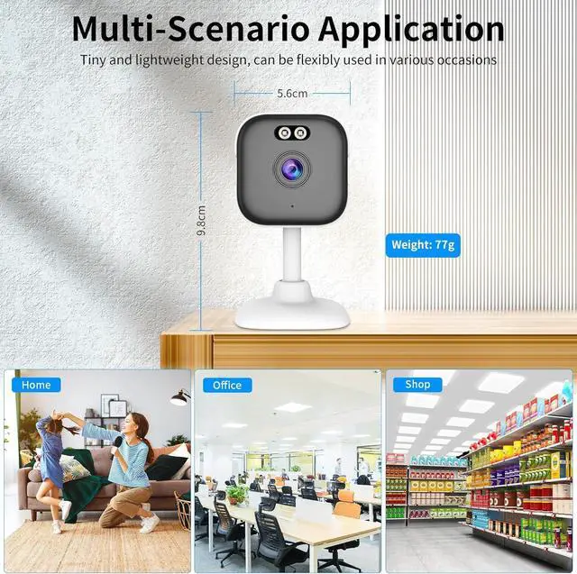 Alt view image 7 of 7 - VSTARCAM Cameras for Home Security Indoor,2K Indoor Camera,Plug-in Security Camera Indoor,Color Night Vision,Two-Way Audio,AI Motion Detection,Baby Monitor,2.4G&5G WiFi,SD/Cloud Storage,4X Zoom