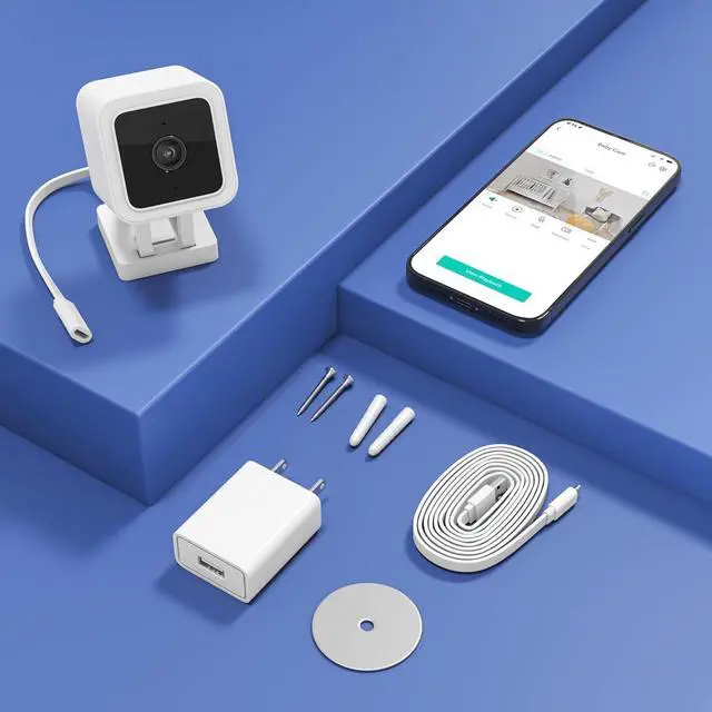 Alt view image 7 of 7 - WyzeCam Cam v3 Security Camera for Pets, Indoor/Outdoor Home Security Camera with 1080p Color Night Vision Motion & Sound Detection, Compatible with Alexa & Google, White, 1-Pack