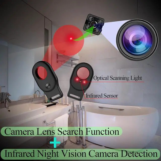 Alt view image 3 of 6 - Camera Finder, Hidden Camera Detector, Bug Detector, Car Tracking Detector, Listening Device Detector for Car, Hotel, Meeting Safeguard Your Travel