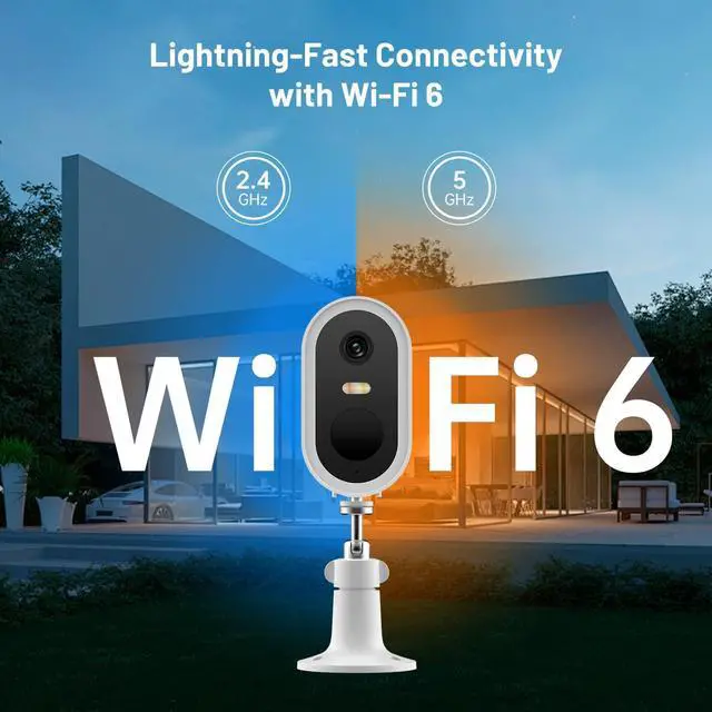 Alt view image 6 of 6 - Security Cameras Wireless Outdoor, 2K Battery Powered WiFi Cameras for Home Security , Surveillance Camera AI Motion Detection Spotlight Siren Alarm, Color Night Vision, 2-Way Talk, IP66 Waterproof