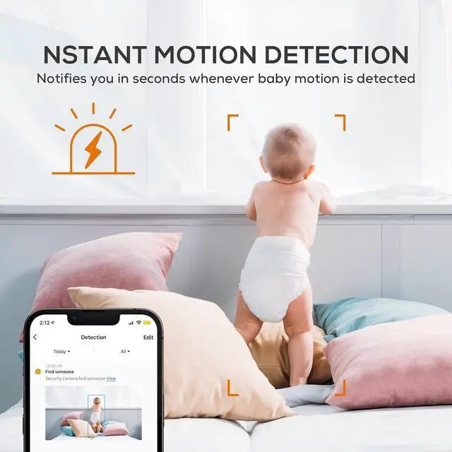 Alt view image 5 of 7 - Indoor Cube Camera 1080P FHD, 33ft Night Vision, Sound Detection, Motion Detection, Two-Way Talk, Instant Alerts, Micro SD Card/Cloud Storage, Works with Alexa, Works with Google Assistant