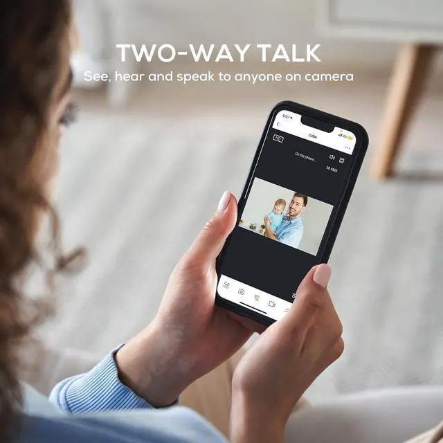 Alt view image 7 of 7 - Indoor Cube Camera 1080P FHD, 33ft Night Vision, Sound Detection, Motion Detection, Two-Way Talk, Instant Alerts, Micro SD Card/Cloud Storage, Works with Alexa, Works with Google Assistant