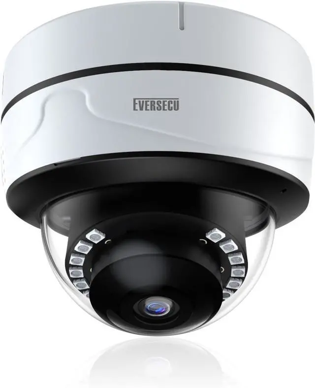 Main image of EVERSECU 1080P Ik10 Vandalproof HD Analog Metal Dome Security Camera with Infrared LEDs, 2MP (HD-TVI/AHD/CVI/Analog) 4-in-1 Coaxial Wired BNC CCTV Camera with Wide Angle 3.6mm Lens
